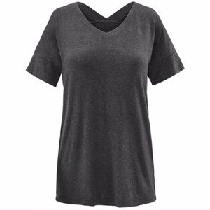 CAbi Grey Double V Tee Size XL